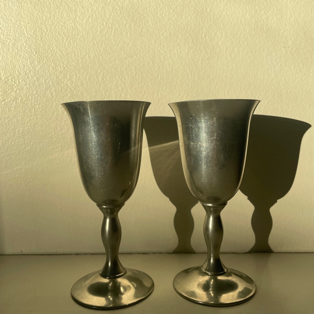 Classic Silver Goblet Pair